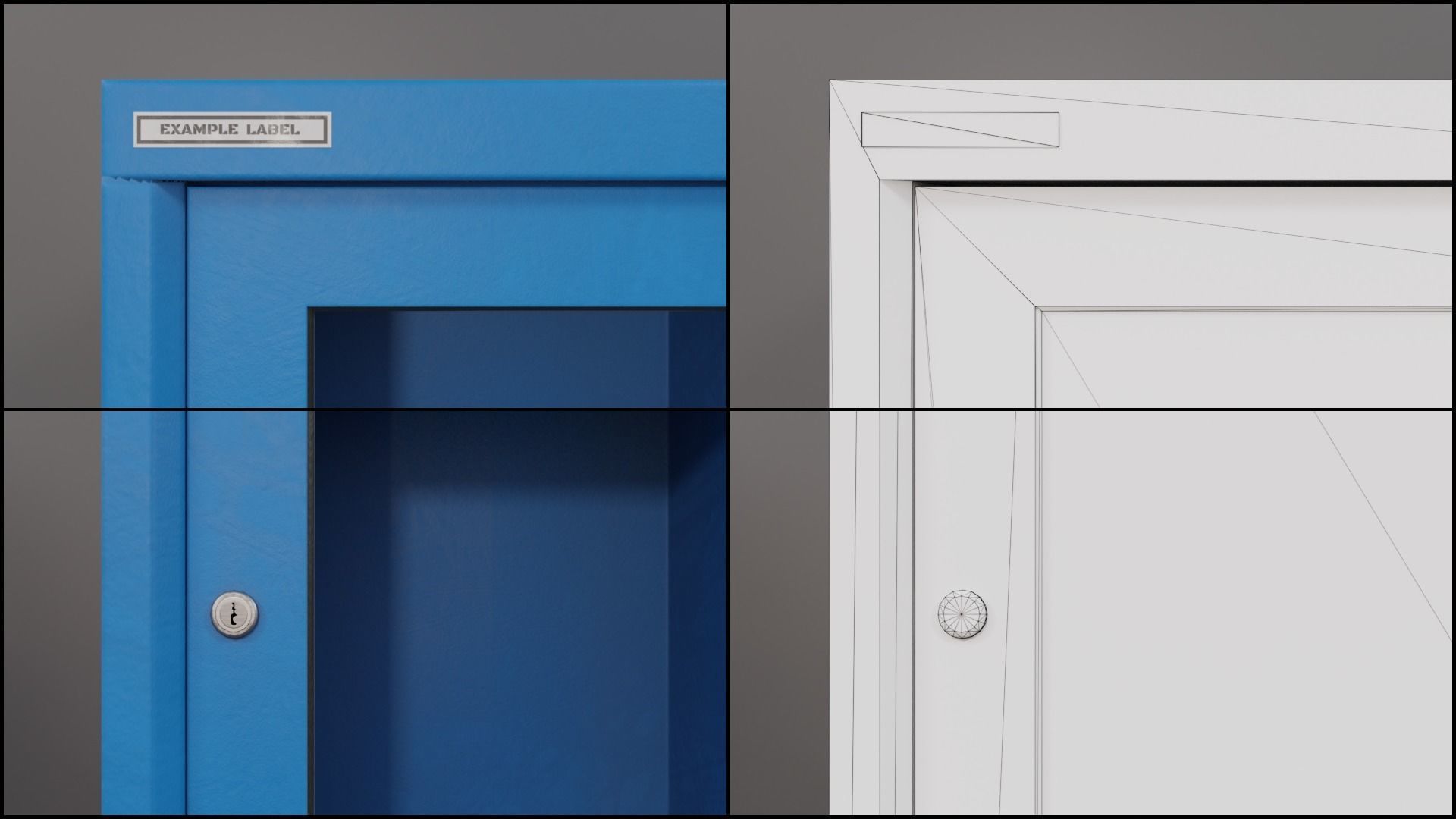 Industrial Workshop Narrow Basic Cabinets Special PBR Low-poly 3D model_20