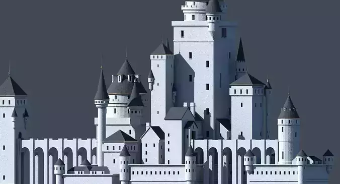 Fantasy Castle 001 3D model