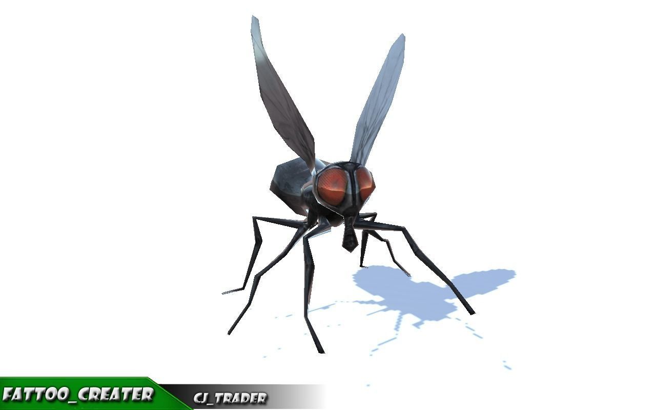 Low-Poly Wild Insects Collection Pack Rigged 3d model _7