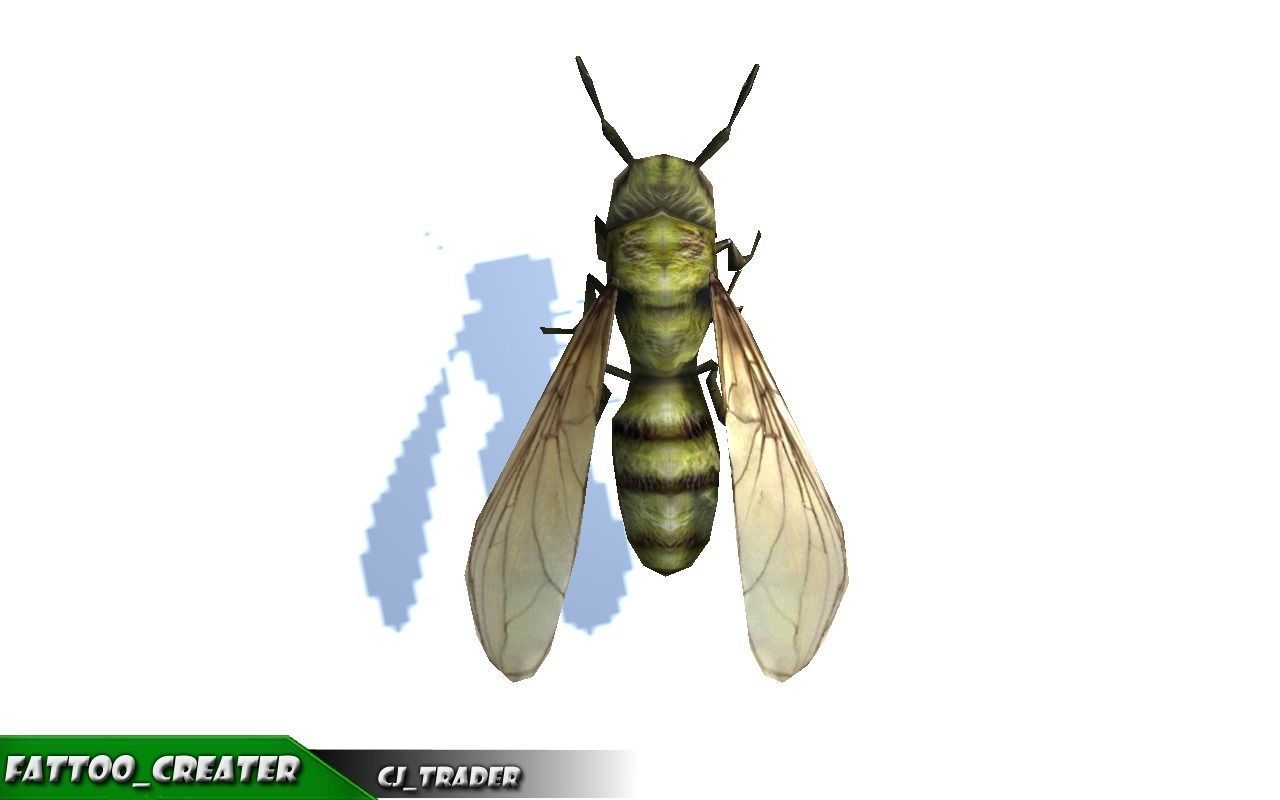 Low-Poly Wild Insects Collection Pack Rigged 3d model _14