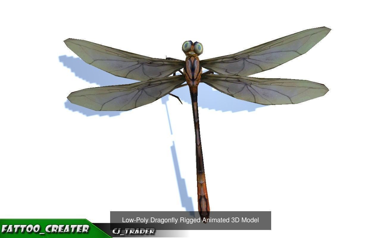 Low-Poly Wild Insects Collection Pack Rigged 3d model _3