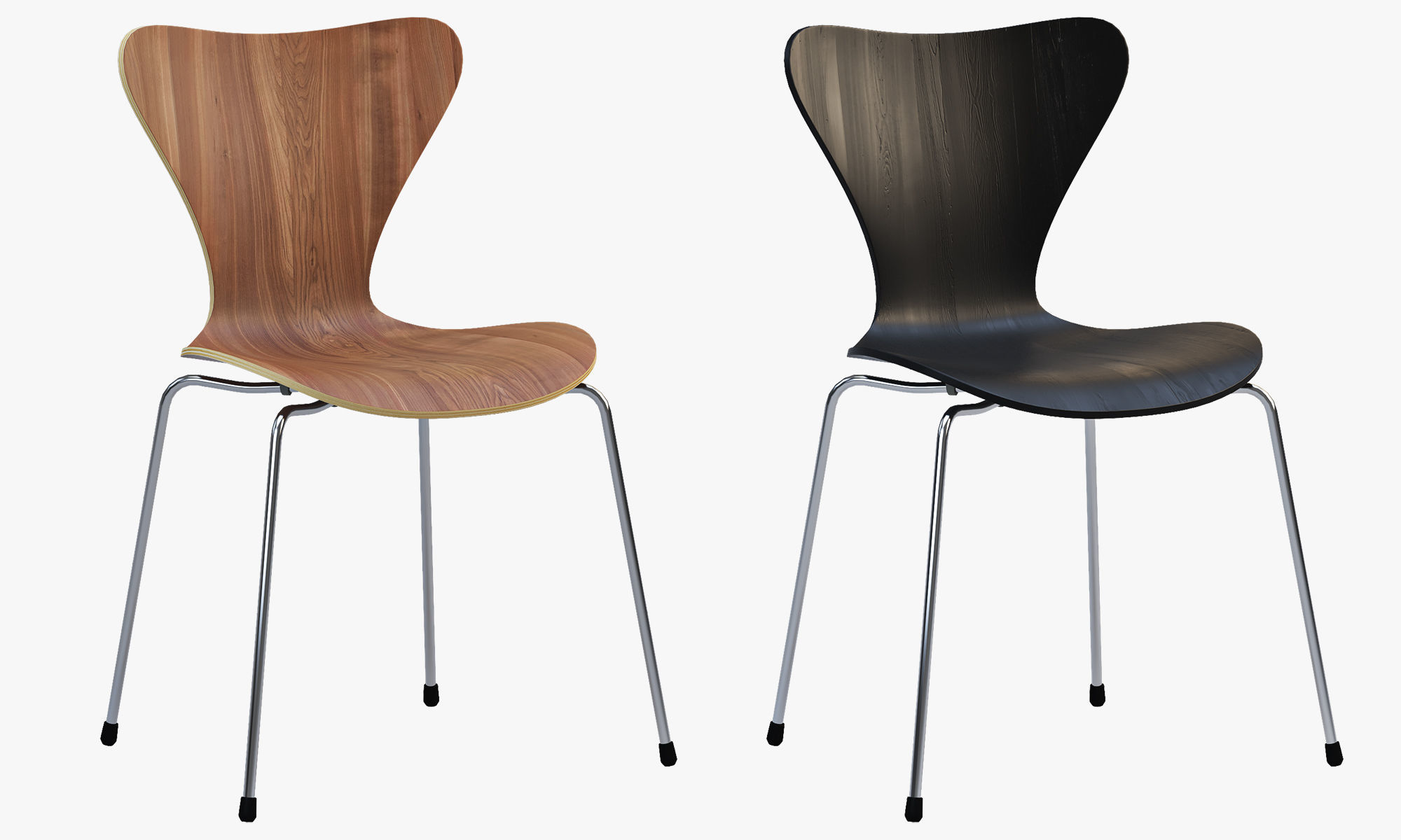 Fritz Hansen Series 7 chair 3D model_1
