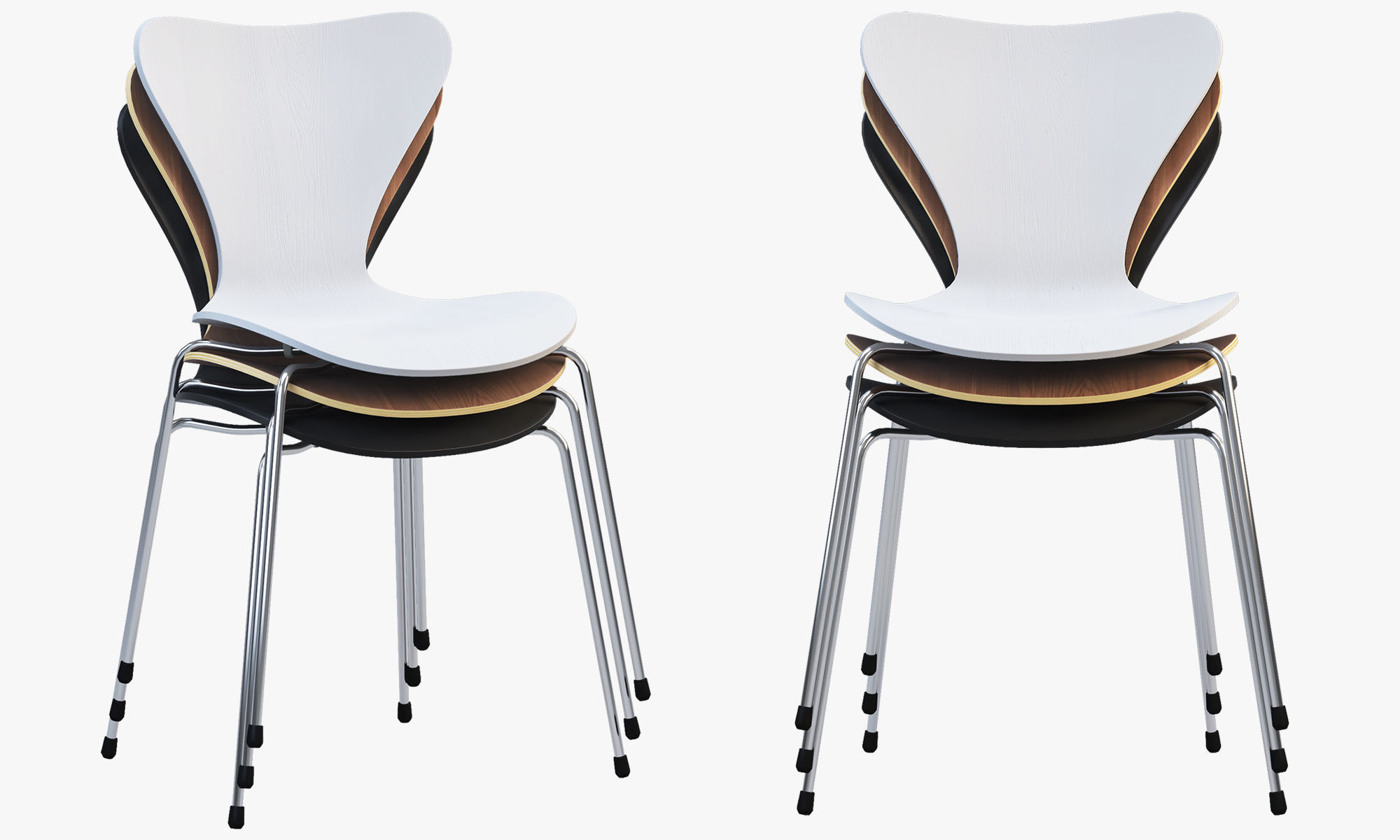Fritz Hansen Series 7 chair 3D model_7