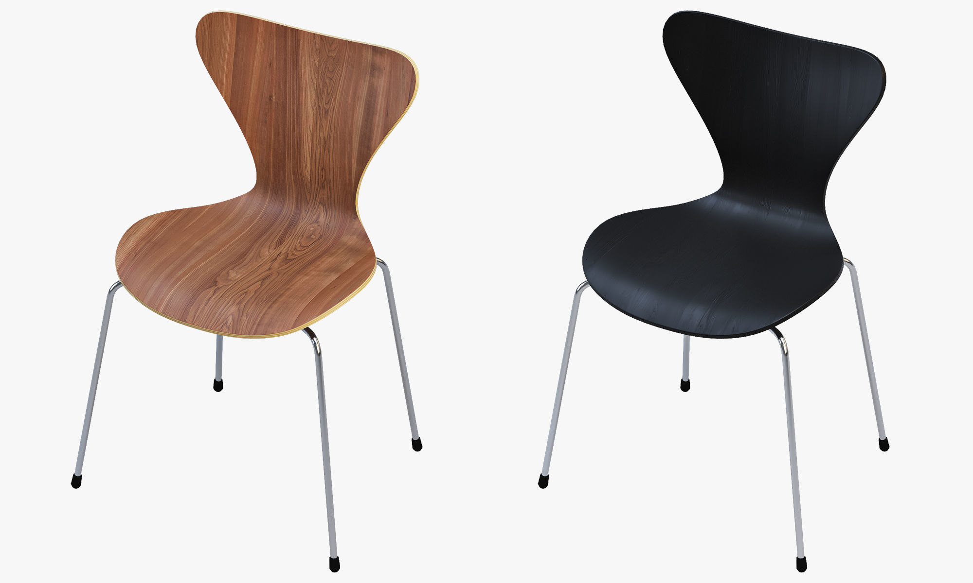 Fritz Hansen Series 7 chair 3D model_4