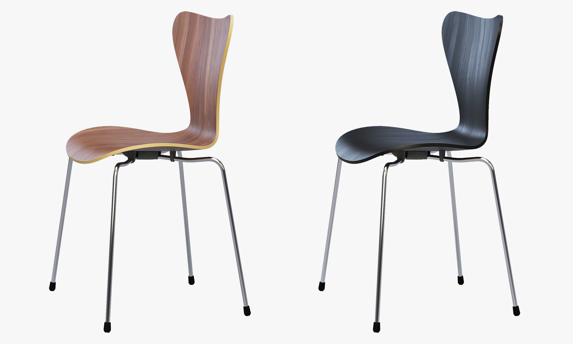 Fritz Hansen Series 7 chair 3D model_3