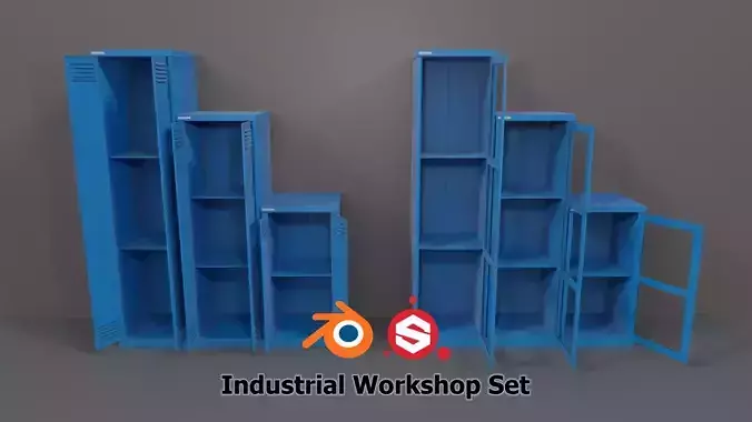 Industrial Workshop Narrow Bumped Cabinets Special PBR