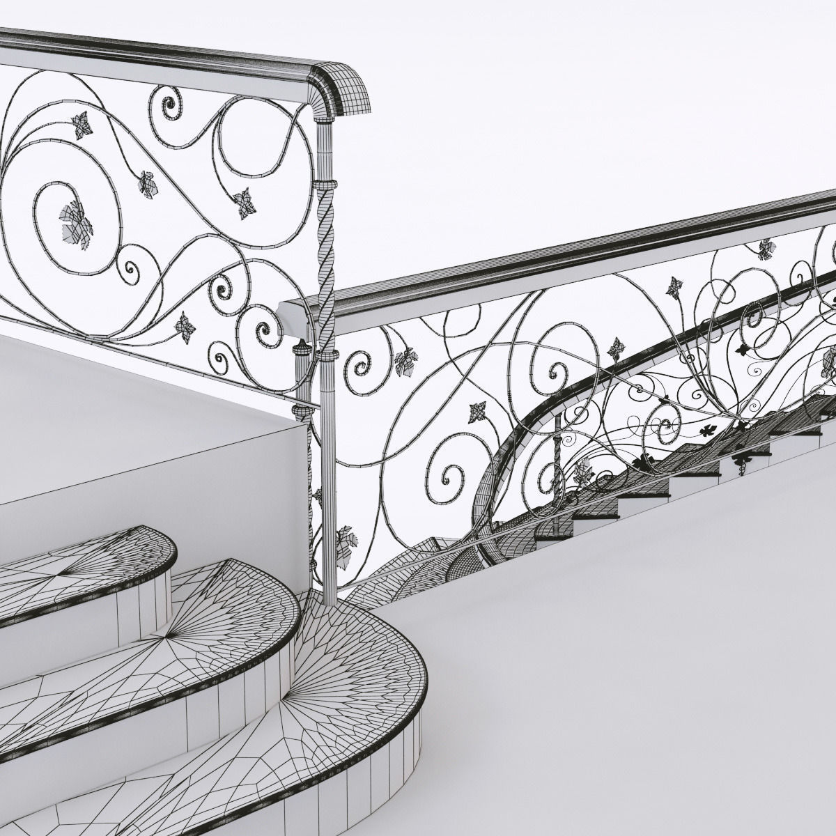 classical staircase 4 3D model_13