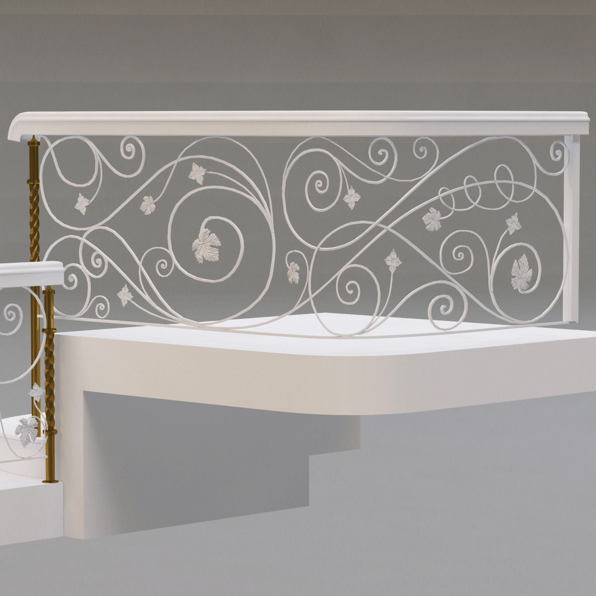 classical staircase 4 3D model_5