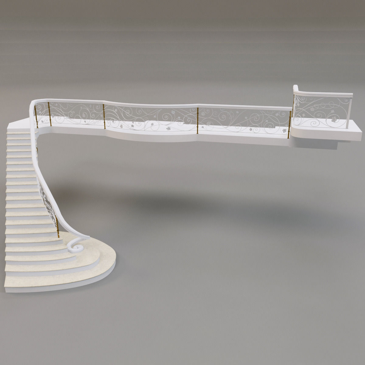 classical staircase 4 3D model_6