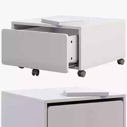 Slakt Storage box with casters 3D model