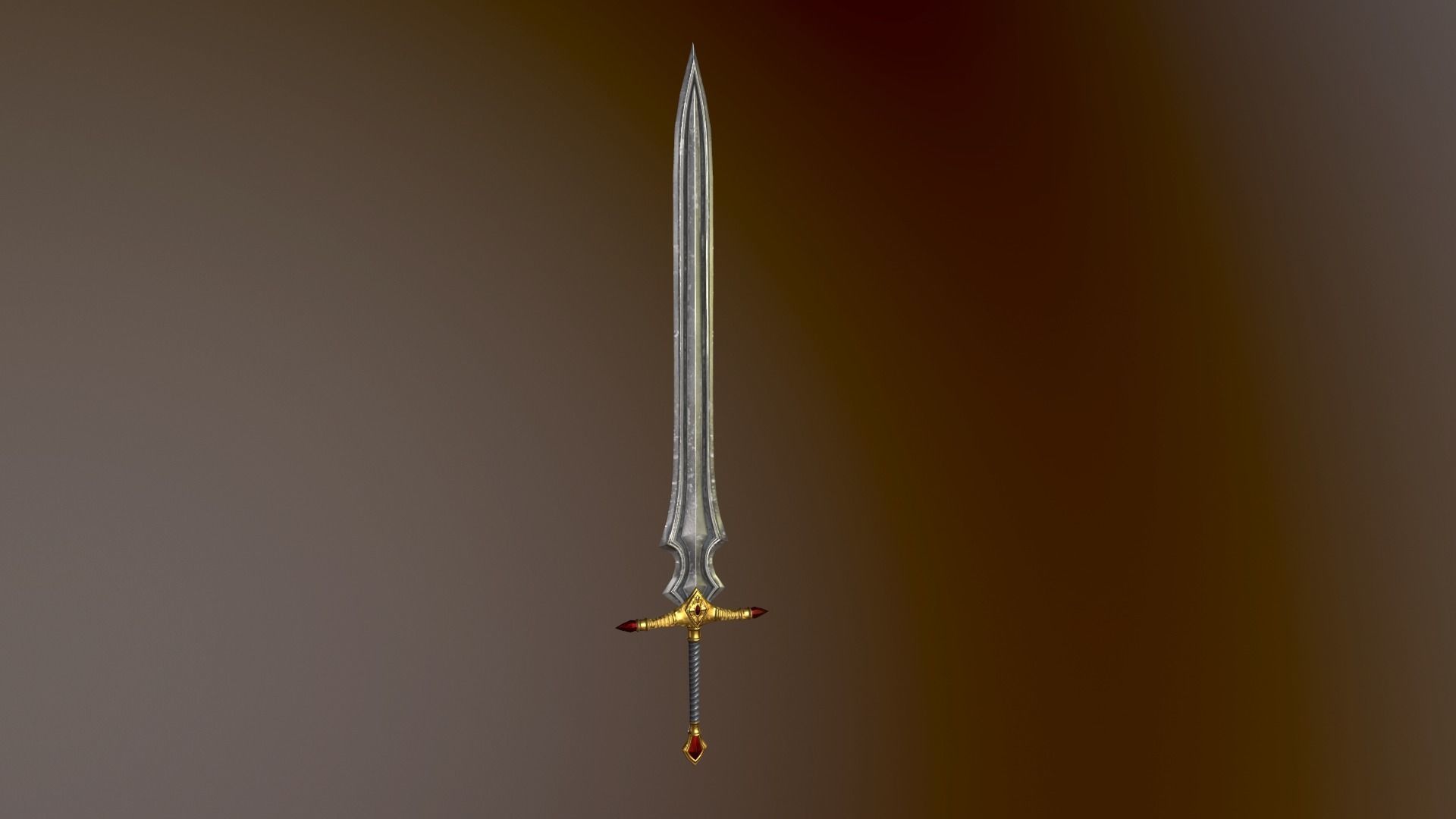 Knight in armor Low-poly 3D model_9