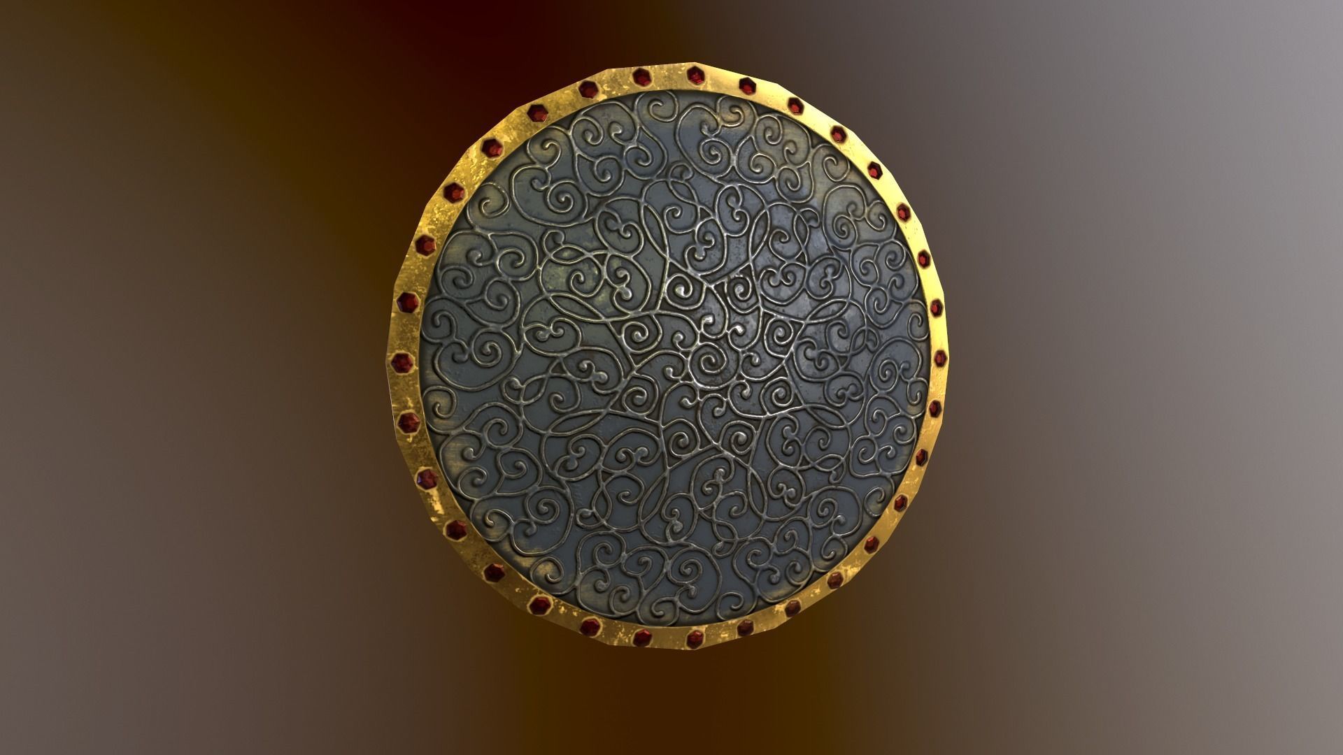 Knight in armor Low-poly 3D model_10