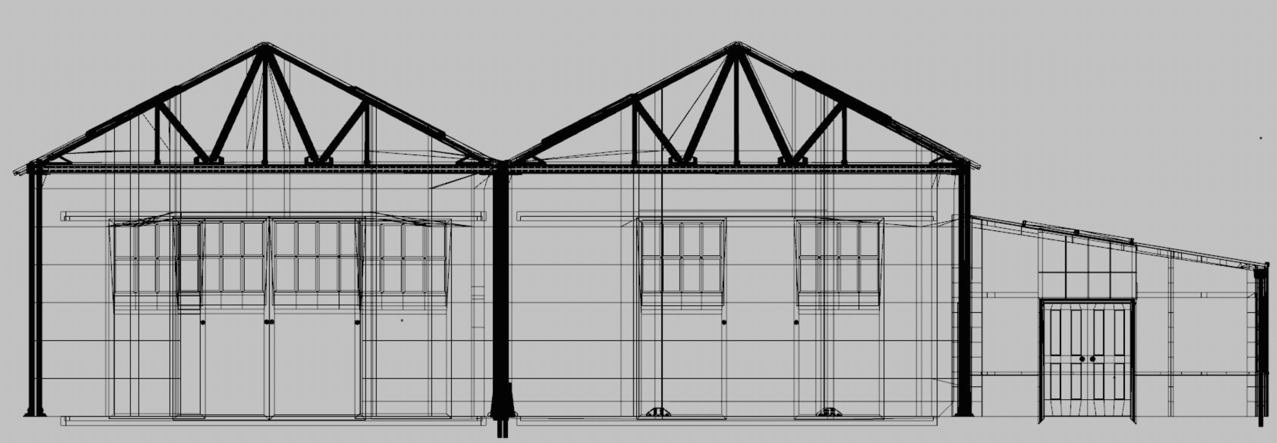 WW1 Factory Building Free low-poly 3D model_8