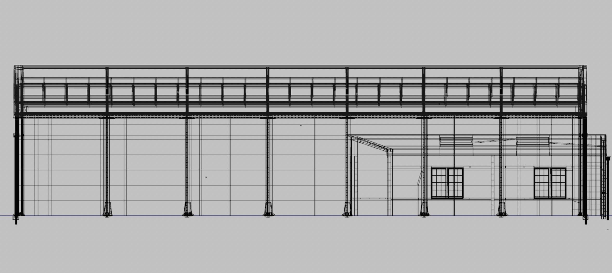 WW1 Factory Building Free low-poly 3D model_7