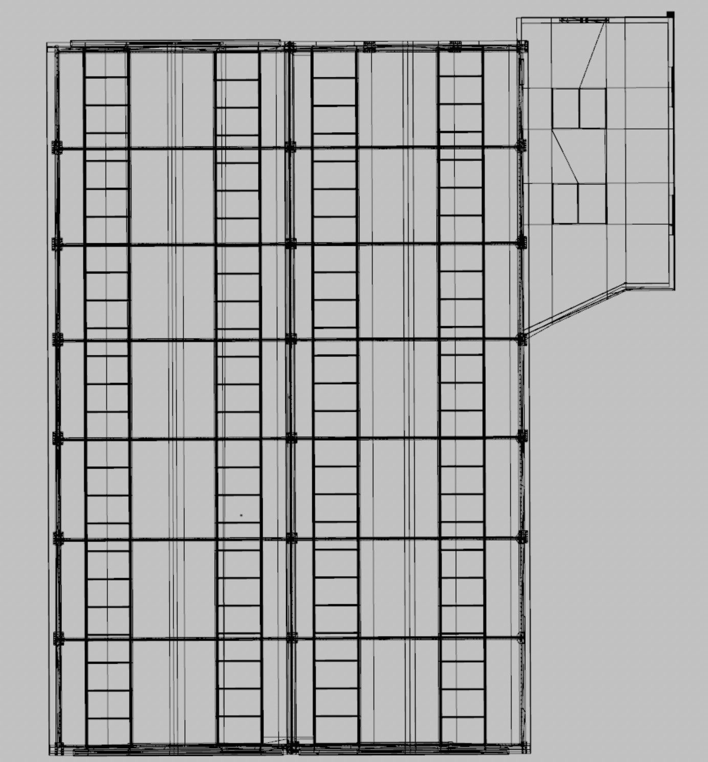 WW1 Factory Building Free low-poly 3D model_6