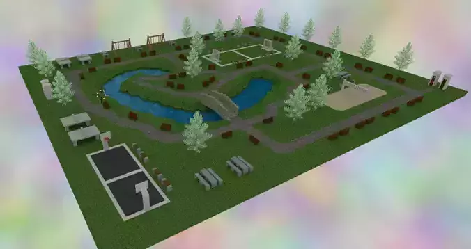 Blender 3D Model PARK very good quality 