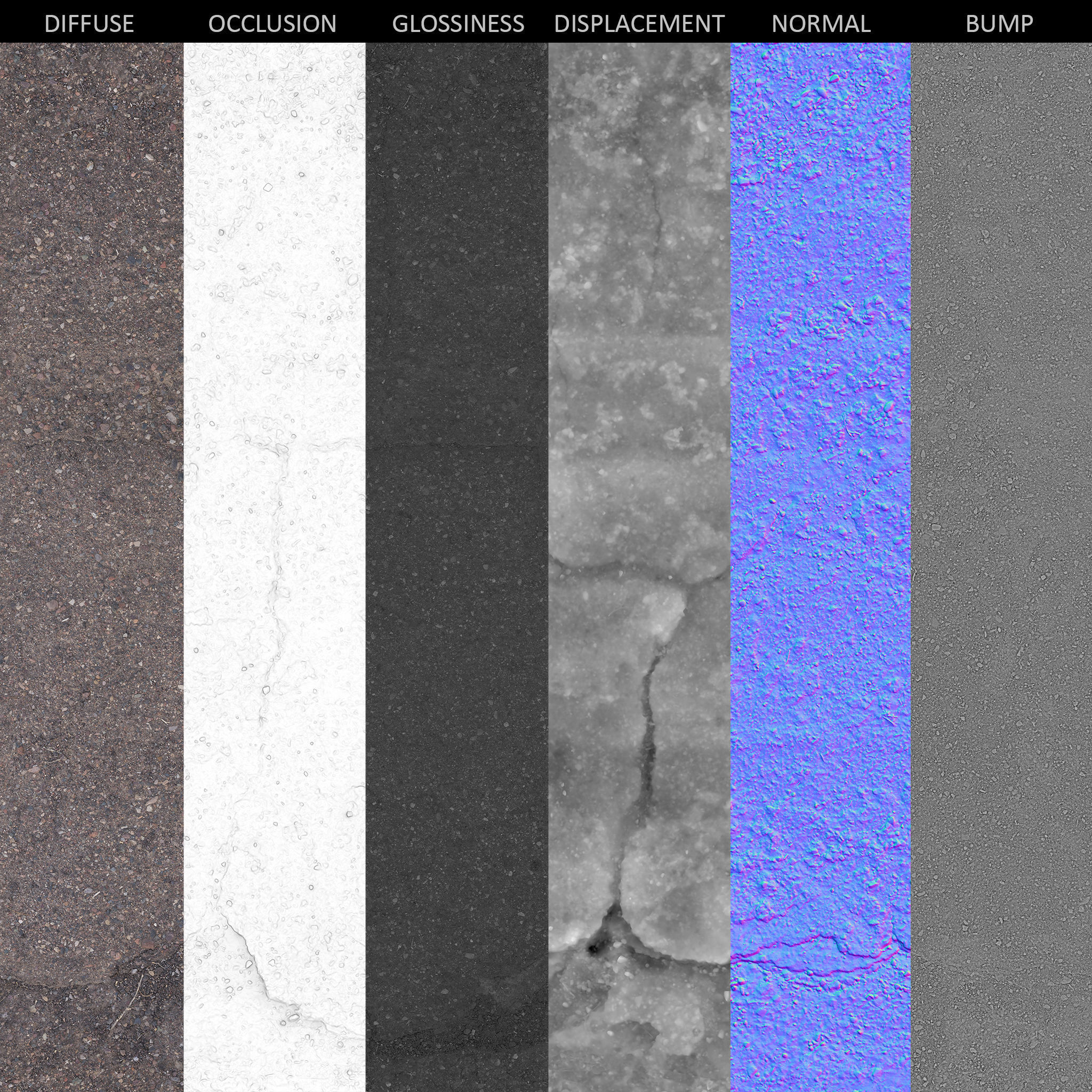 Asphalt Cracked 01 - 8K Scan Texture_5