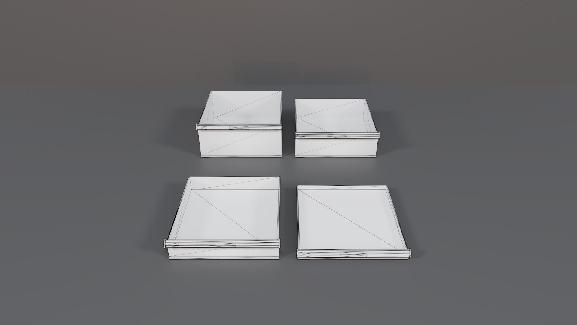 Industrial Workshop Narrow Bumped Cabinets Drawers PBR Low-poly 3D model_22