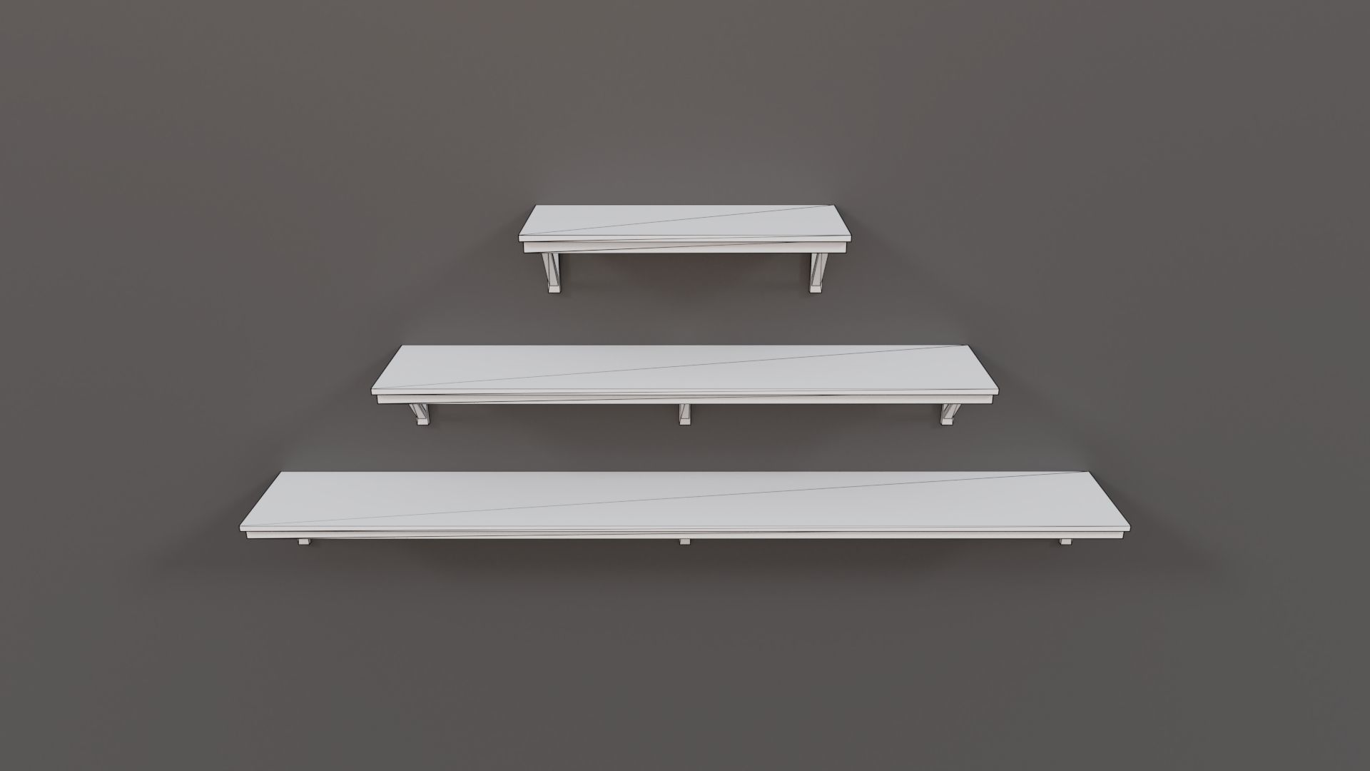 Industrial Workshop Wallshelves PBR Low-poly 3D model_6