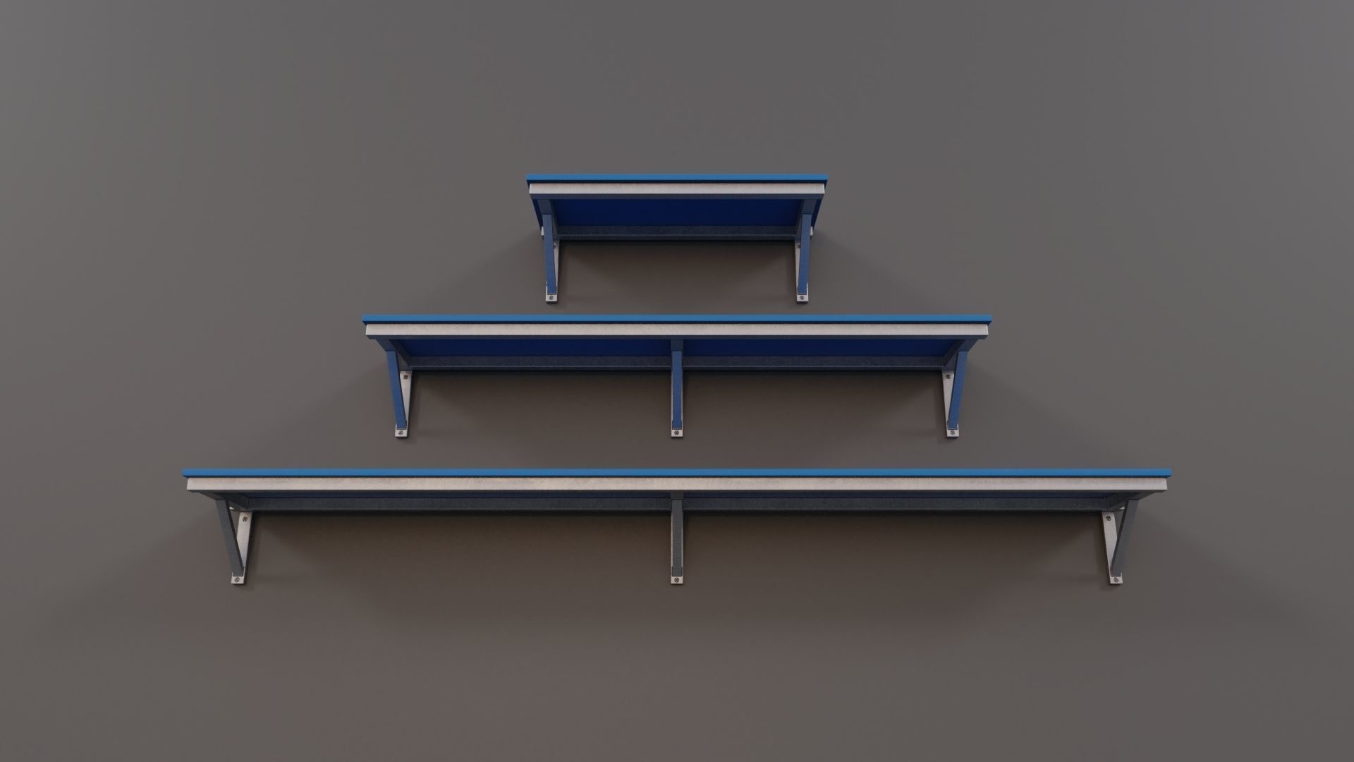 Industrial Workshop Wallshelves PBR Low-poly 3D model_10