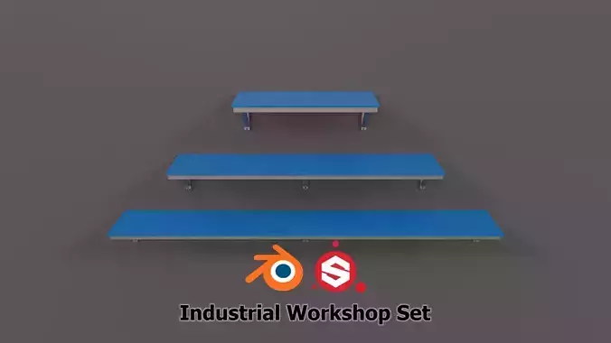 Industrial Workshop Wallshelves PBR