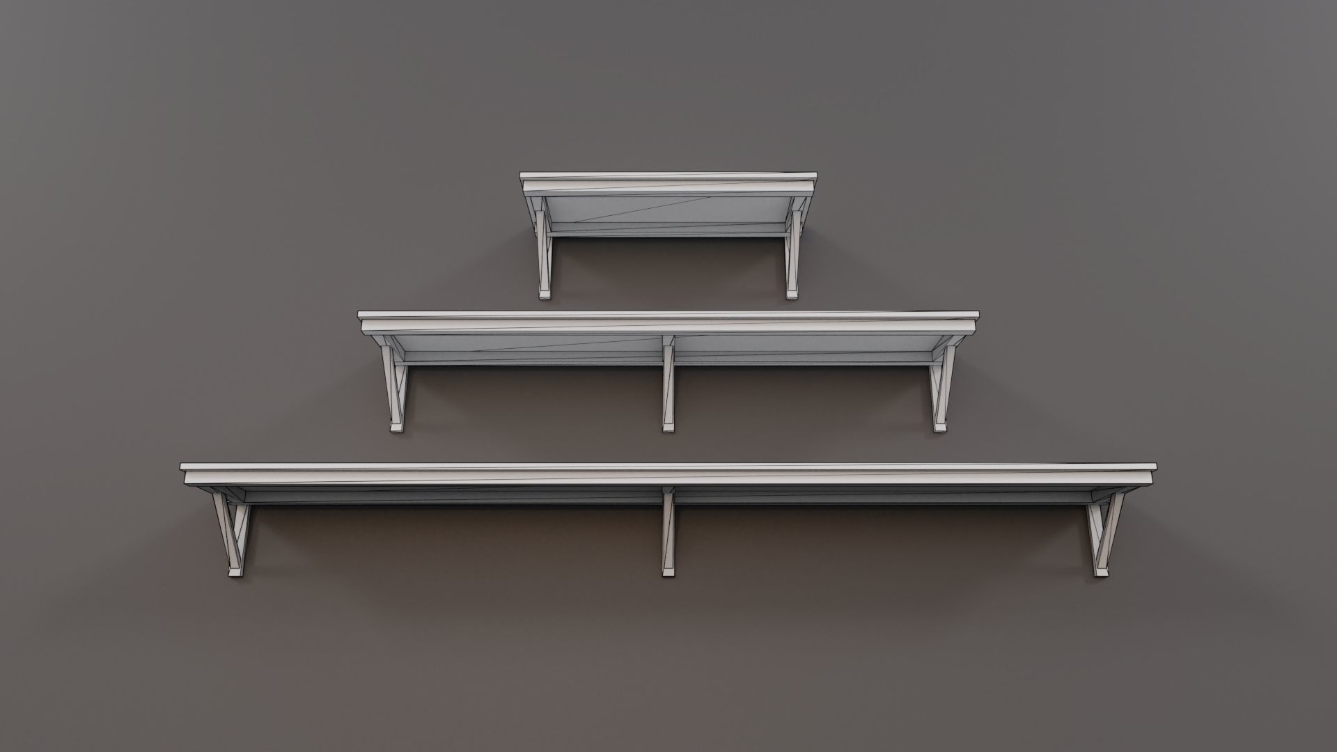 Industrial Workshop Wallshelves PBR Low-poly 3D model_12