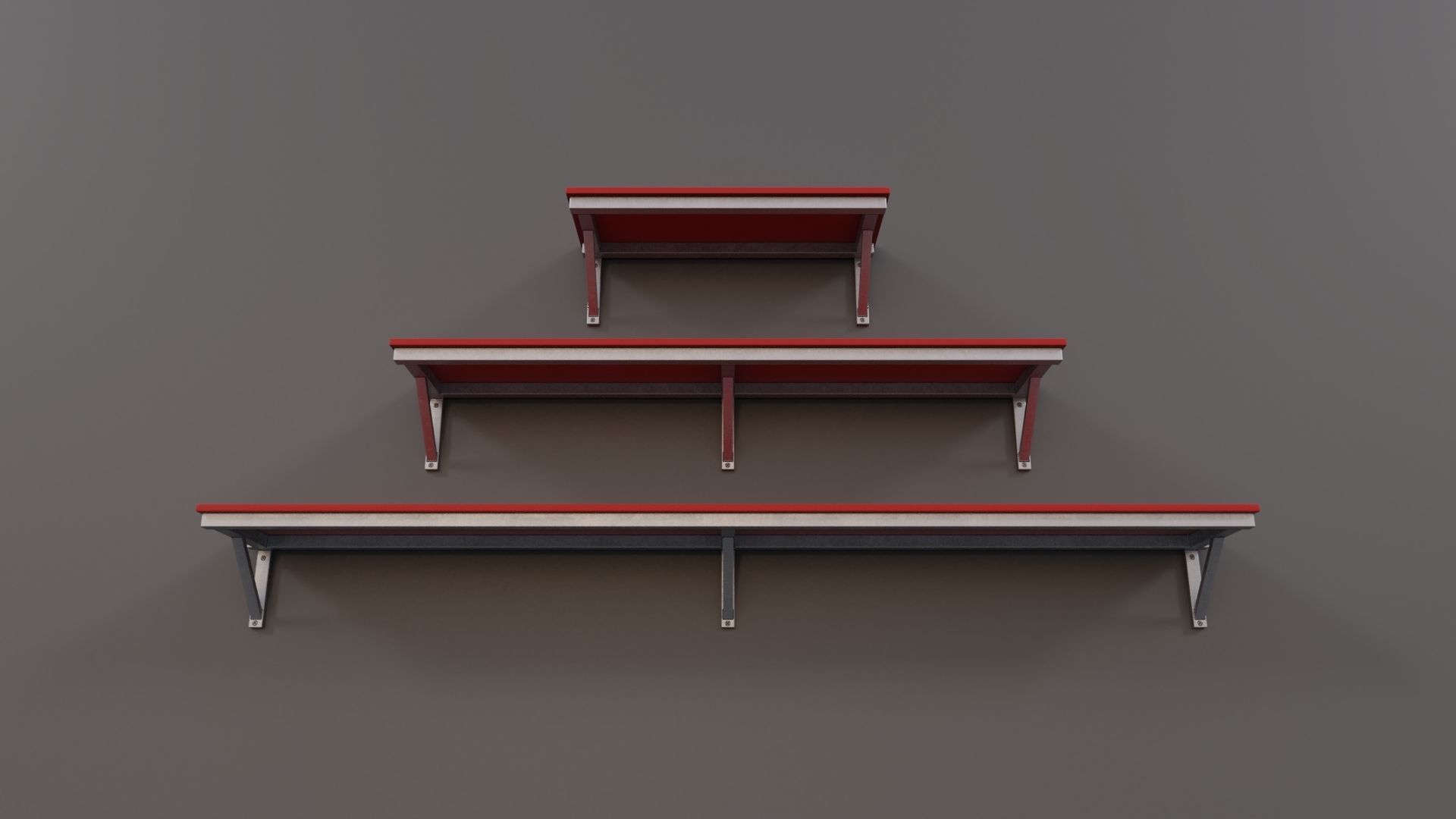 Industrial Workshop Wallshelves PBR Low-poly 3D model_11