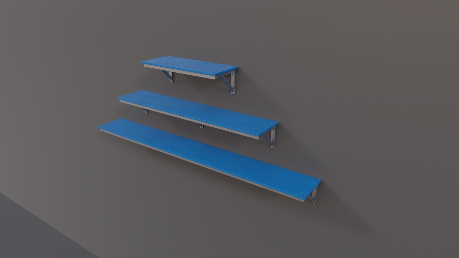 Industrial Workshop Wallshelves PBR Low-poly 3D model_7