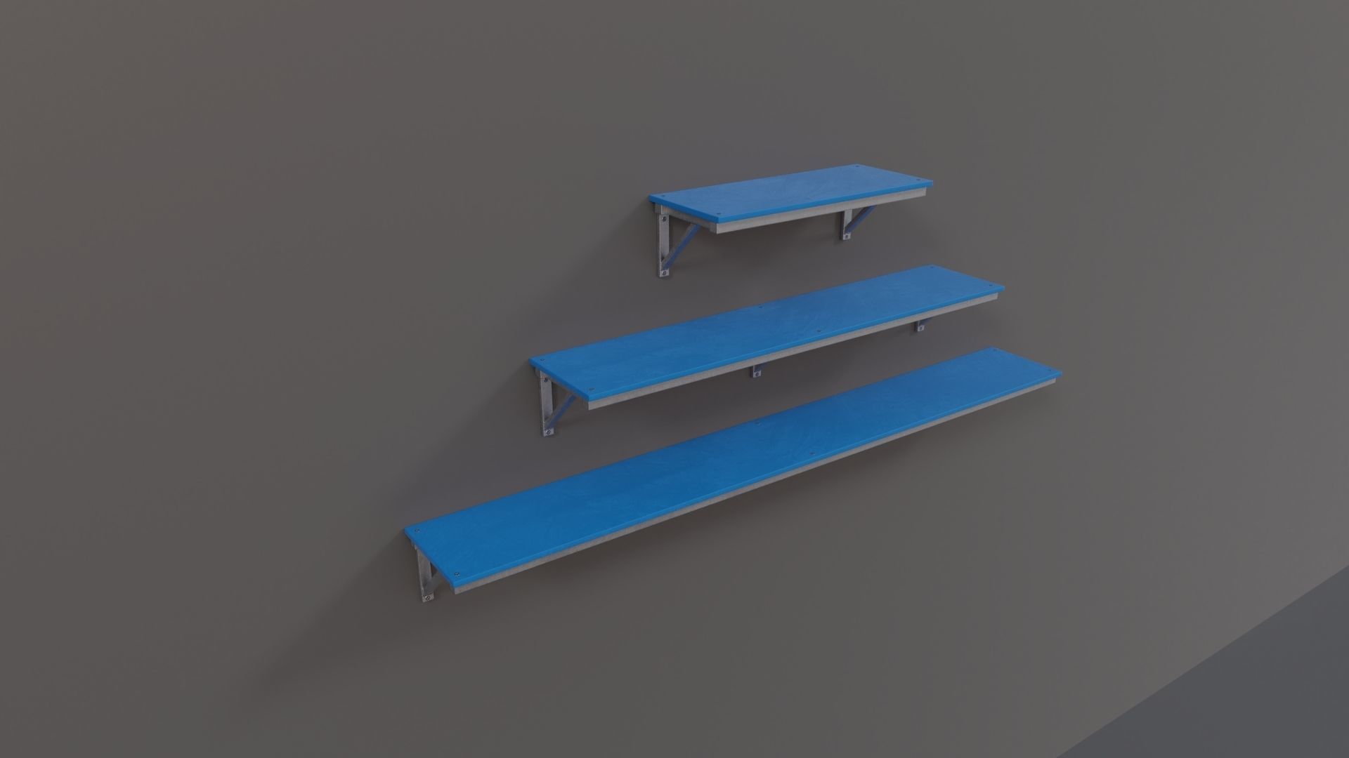 Industrial Workshop Wallshelves PBR Low-poly 3D model_1