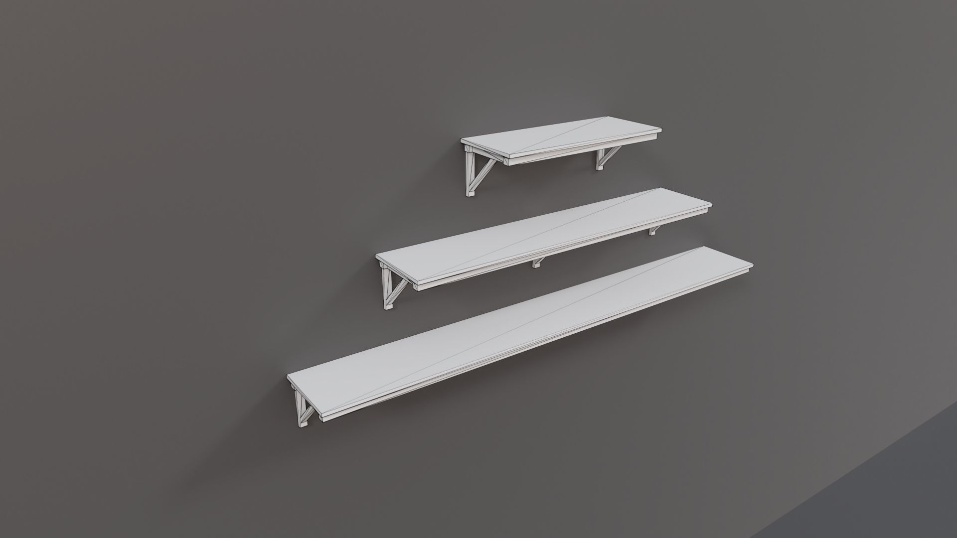 Industrial Workshop Wallshelves PBR Low-poly 3D model_3