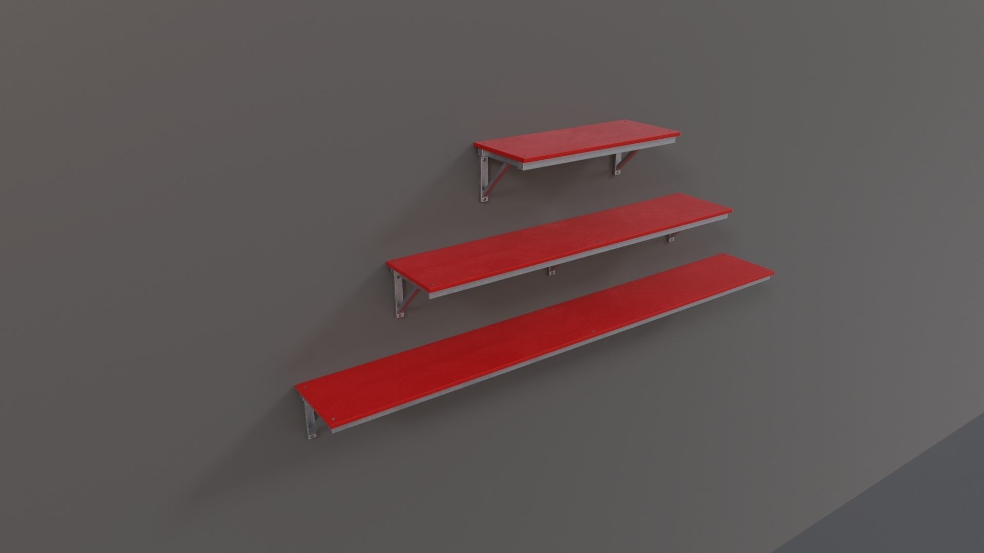 Industrial Workshop Wallshelves PBR Low-poly 3D model_2