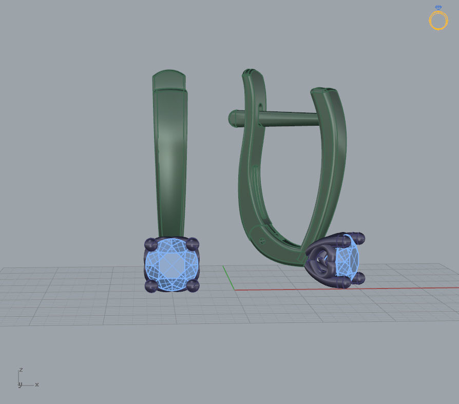 Earrings 3dmodel printable 3D print model N 1210 3D print model_3