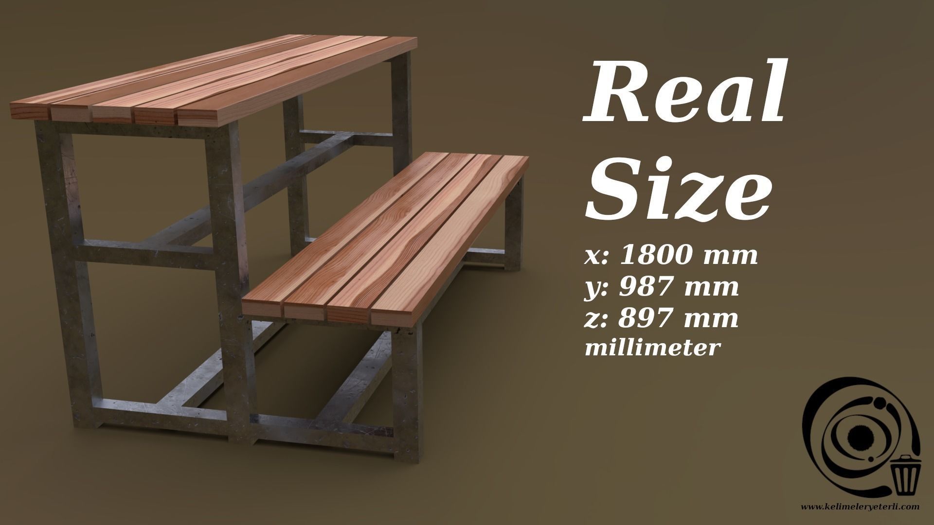 Tribune 02 R Low-poly 3D model_3