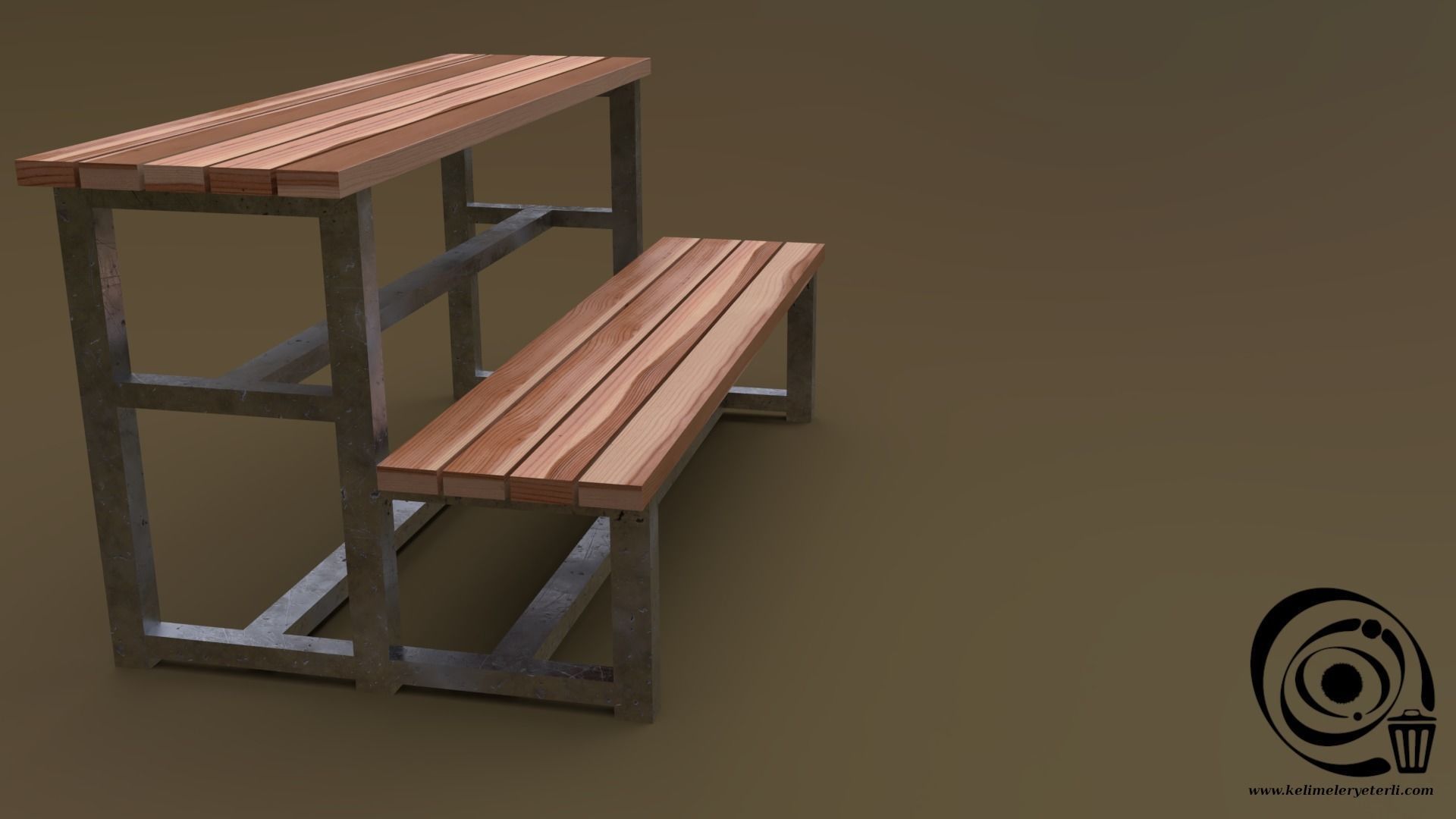 Tribune 02 R Low-poly 3D model_1