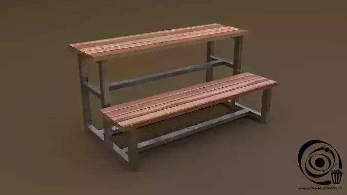 Tribune 02 R Low-poly 3D model