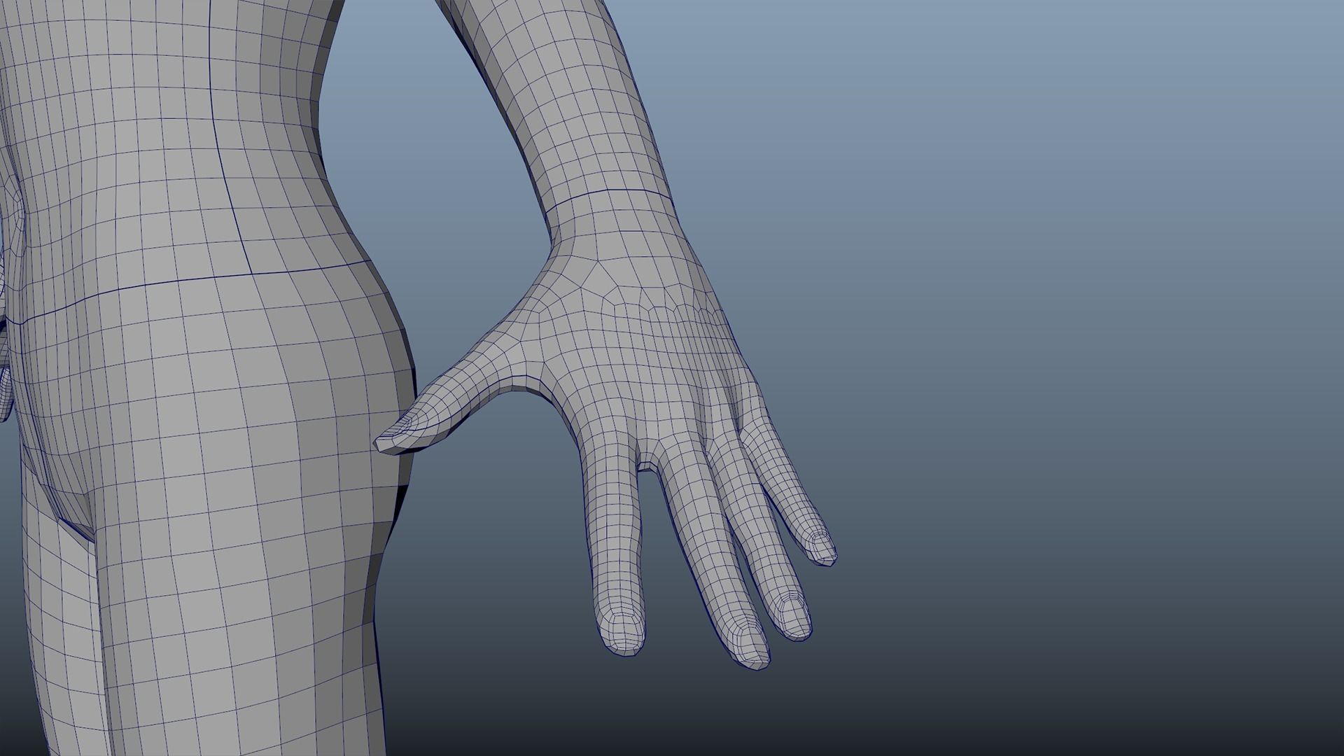 Cinematic Female 003 Low-poly 3D model_22