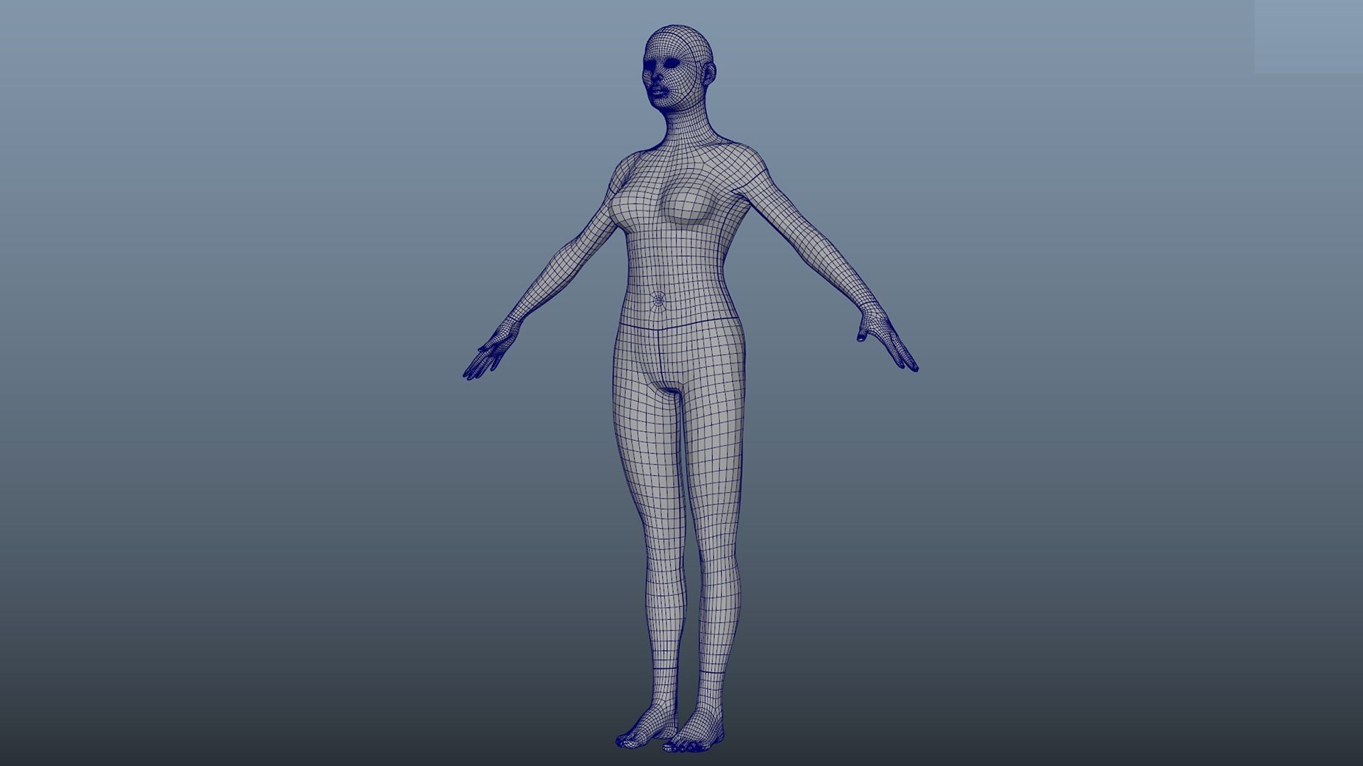 Cinematic Female 003 Low-poly 3D model_21
