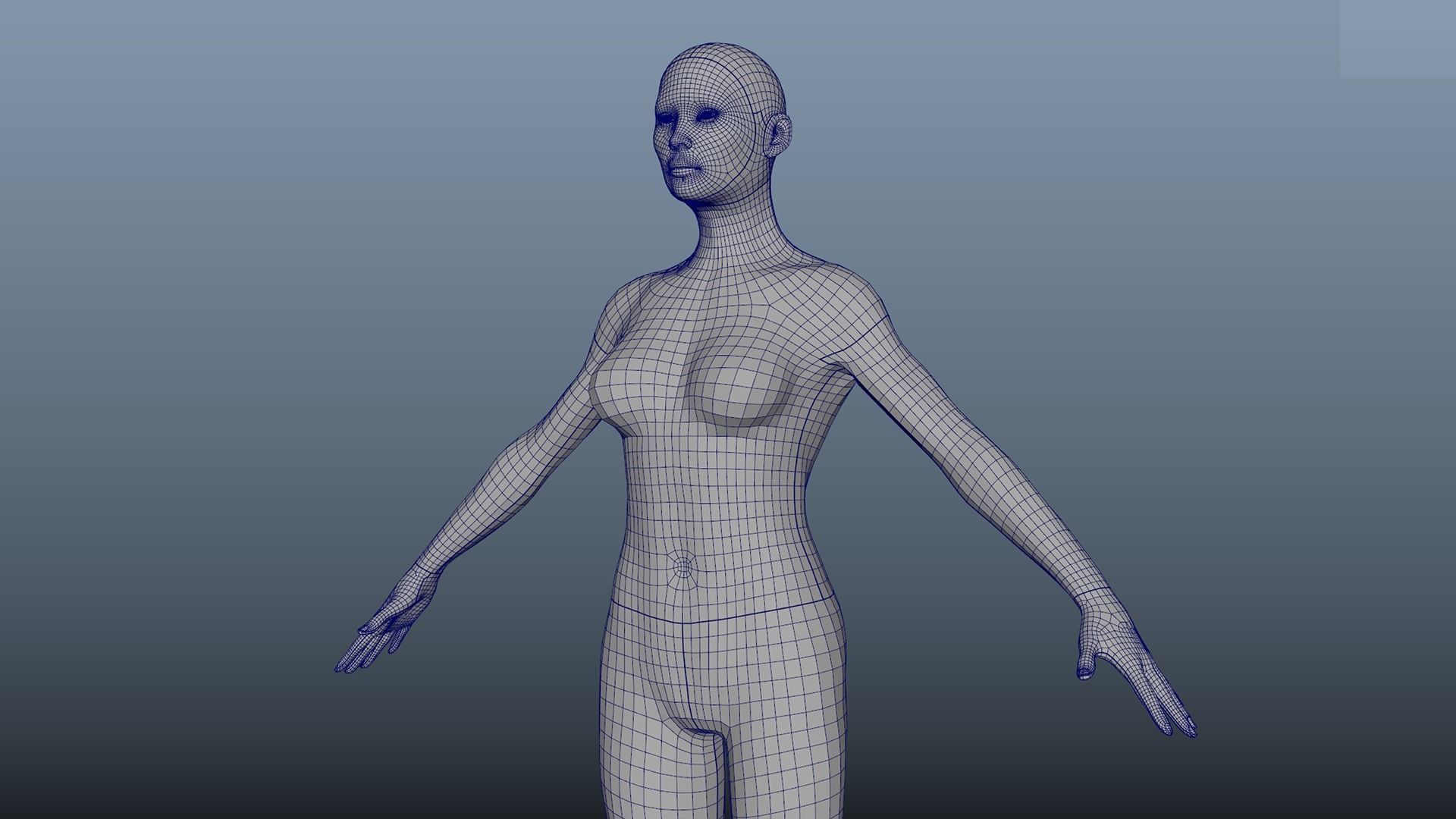 Cinematic Female 003 Low-poly 3D model_18