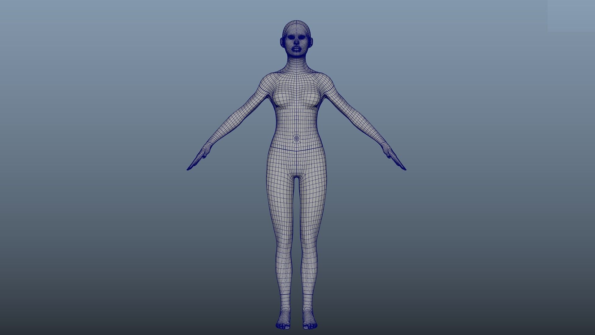 Cinematic Female 003 Low-poly 3D model_19