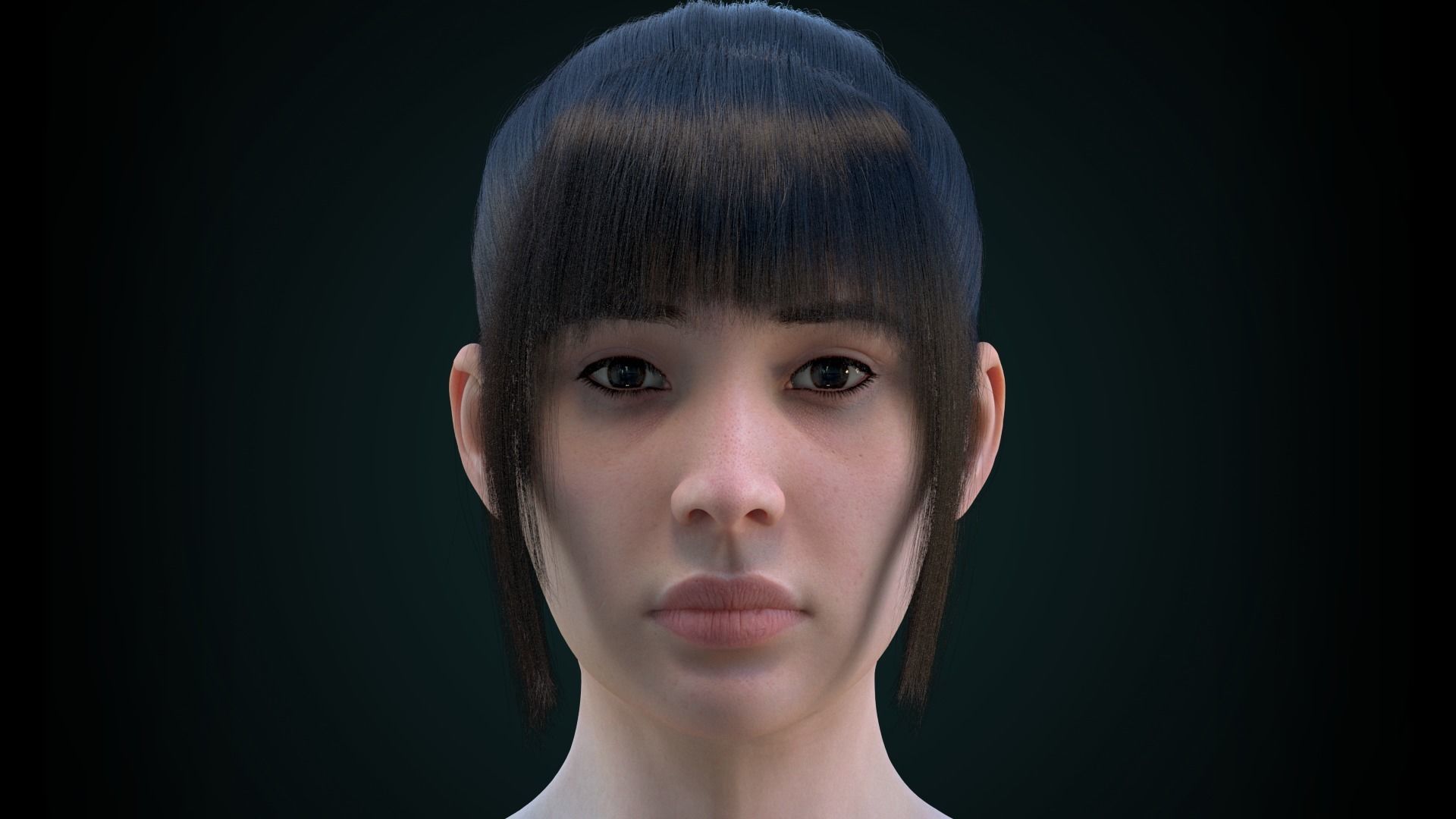 Cinematic Female 003 Low-poly 3D model_1