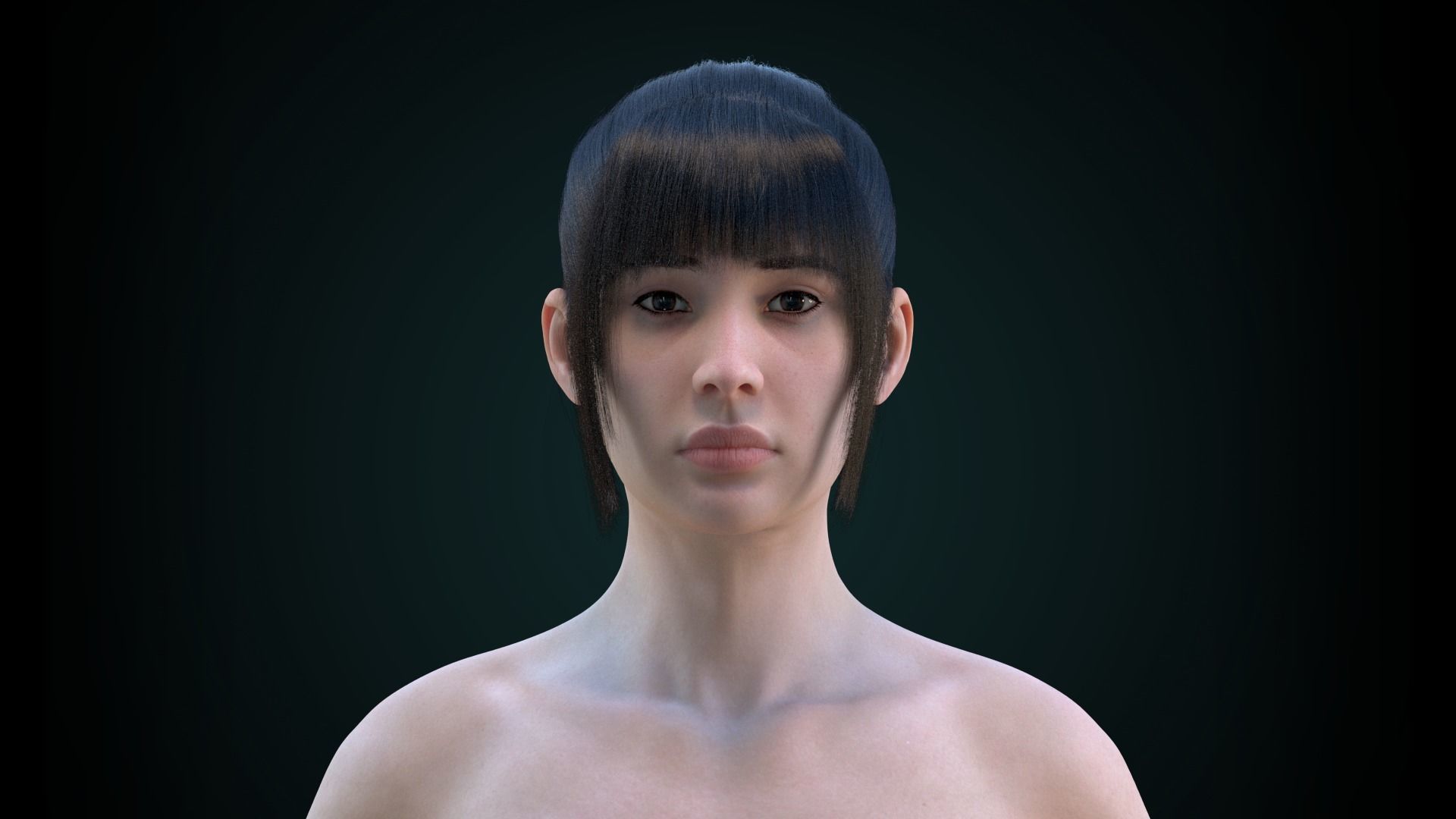 Cinematic Female 003 Low-poly 3D model_4