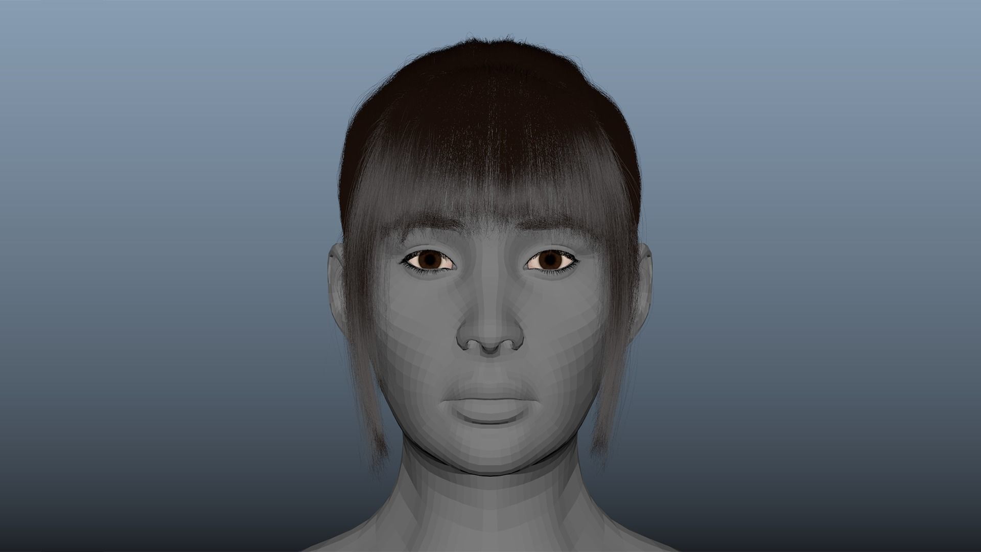 Cinematic Female 003 Low-poly 3D model_13