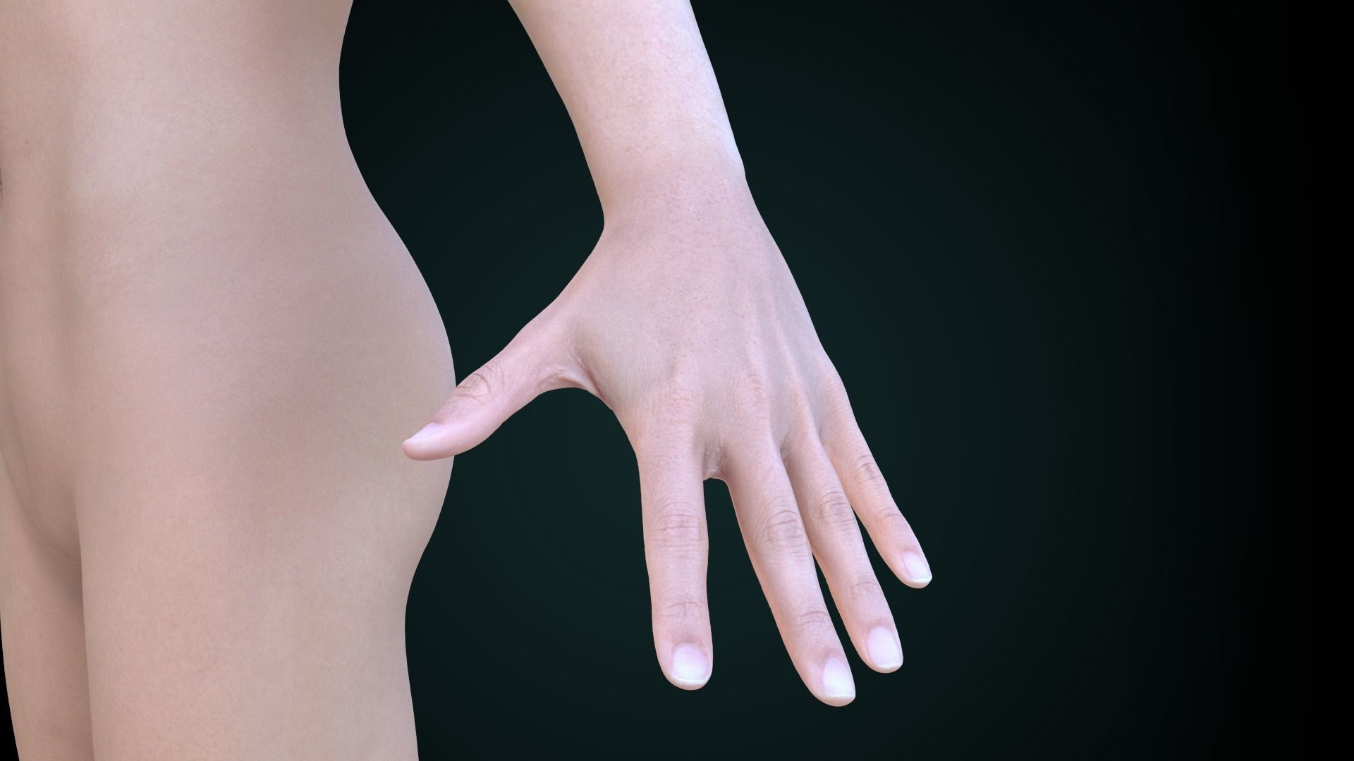 Cinematic Female 003 Low-poly 3D model_11