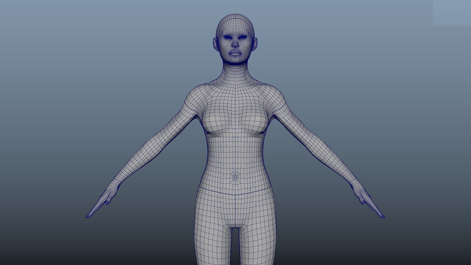 Cinematic Female 003 Low-poly 3D model_17