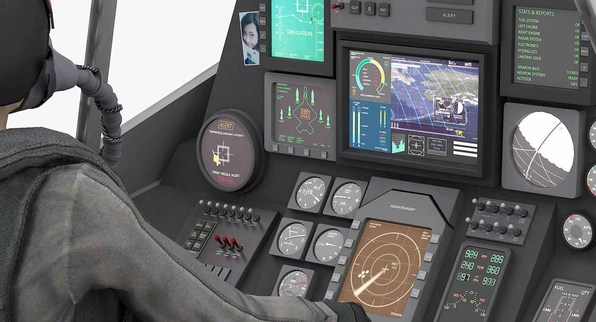 Northrop YF-23 Black Widow II 3D model_11