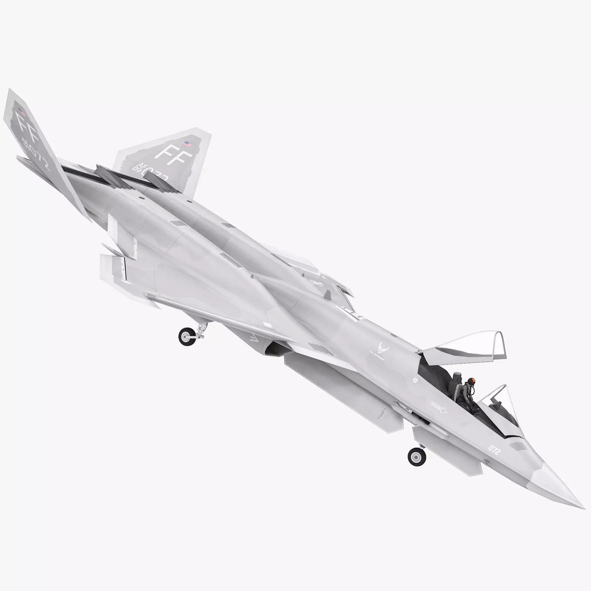Northrop YF-23 Black Widow II 3D model_0