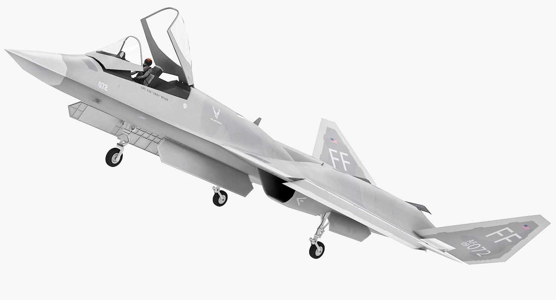 Northrop YF-23 Black Widow II 3D model_1