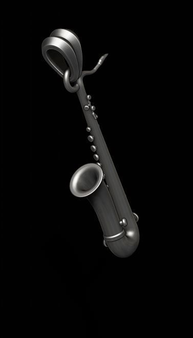 Saxophone pendant 3D print model_1