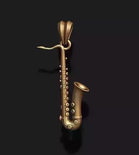 Saxophone pendant 3D print model