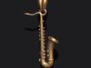 Saxophone pendant 3D model 3D printable | CGTrader